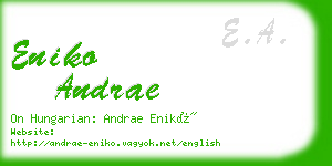 eniko andrae business card